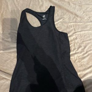 black athletic tank top